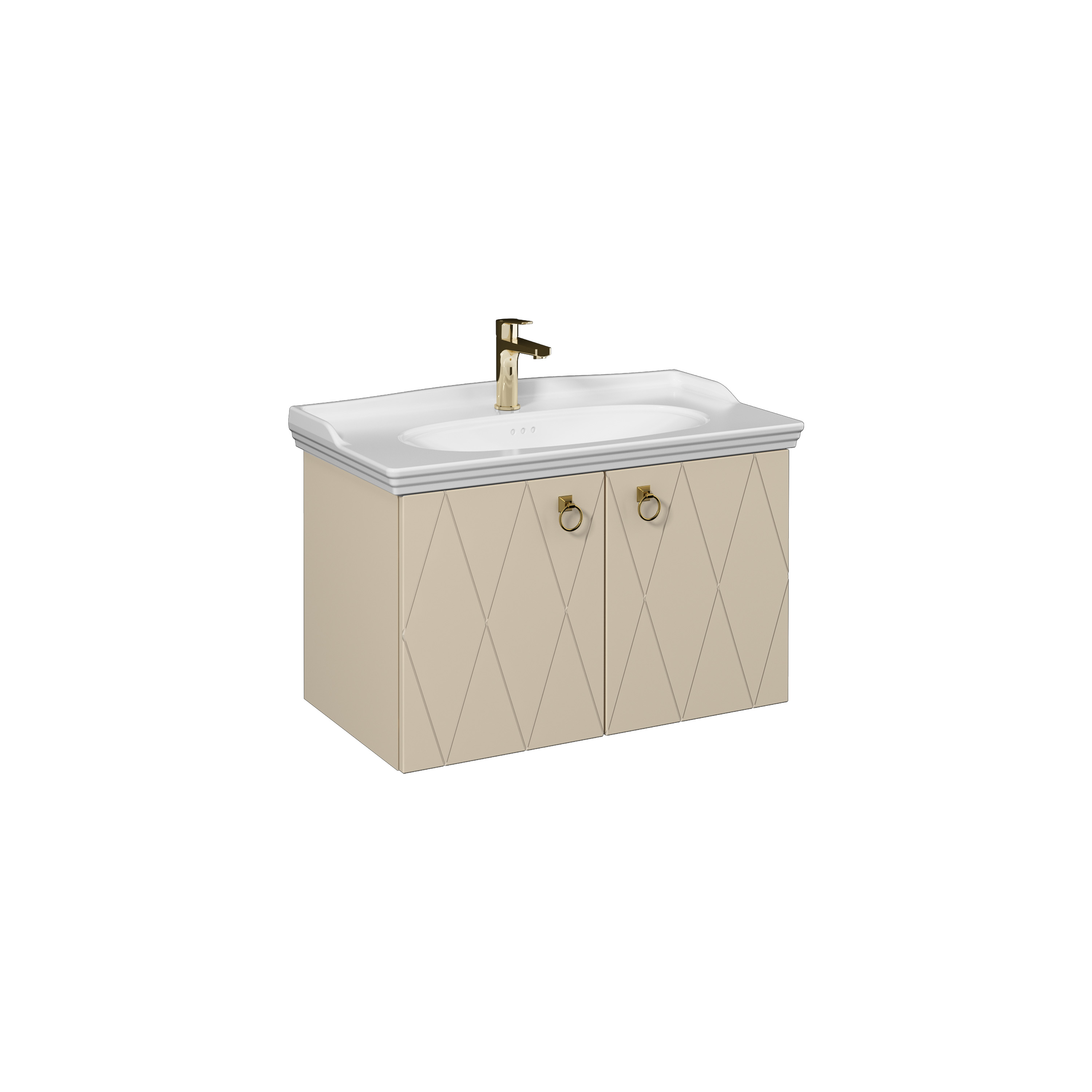 Agatha Washbasin Cabinet, Butter Yellow 35"