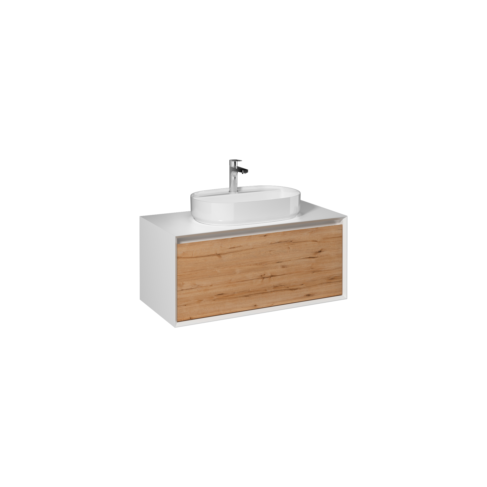 Luca Washbasin Cabinet, Black Oak 100 cm