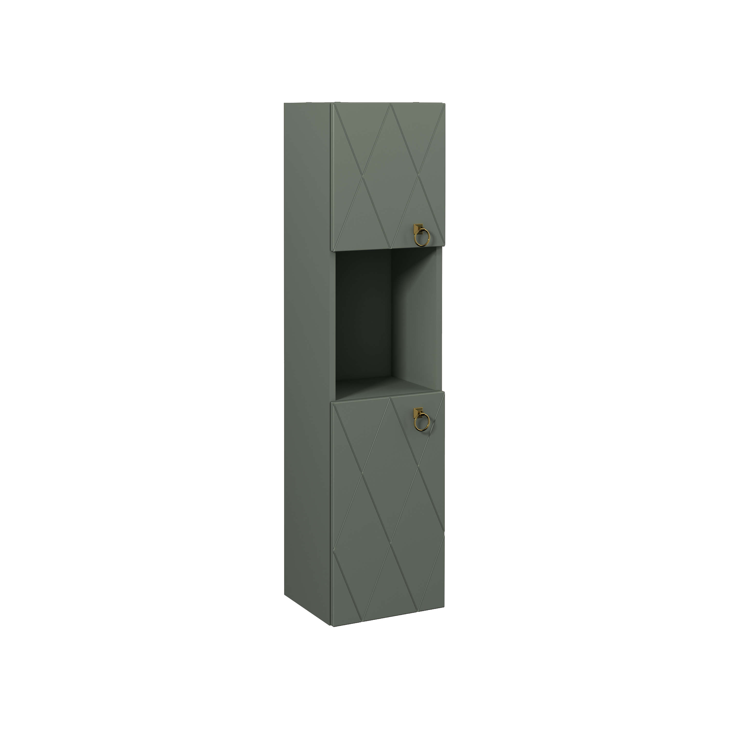Agatha Tall Cabinet Left, Cement Grey 14"