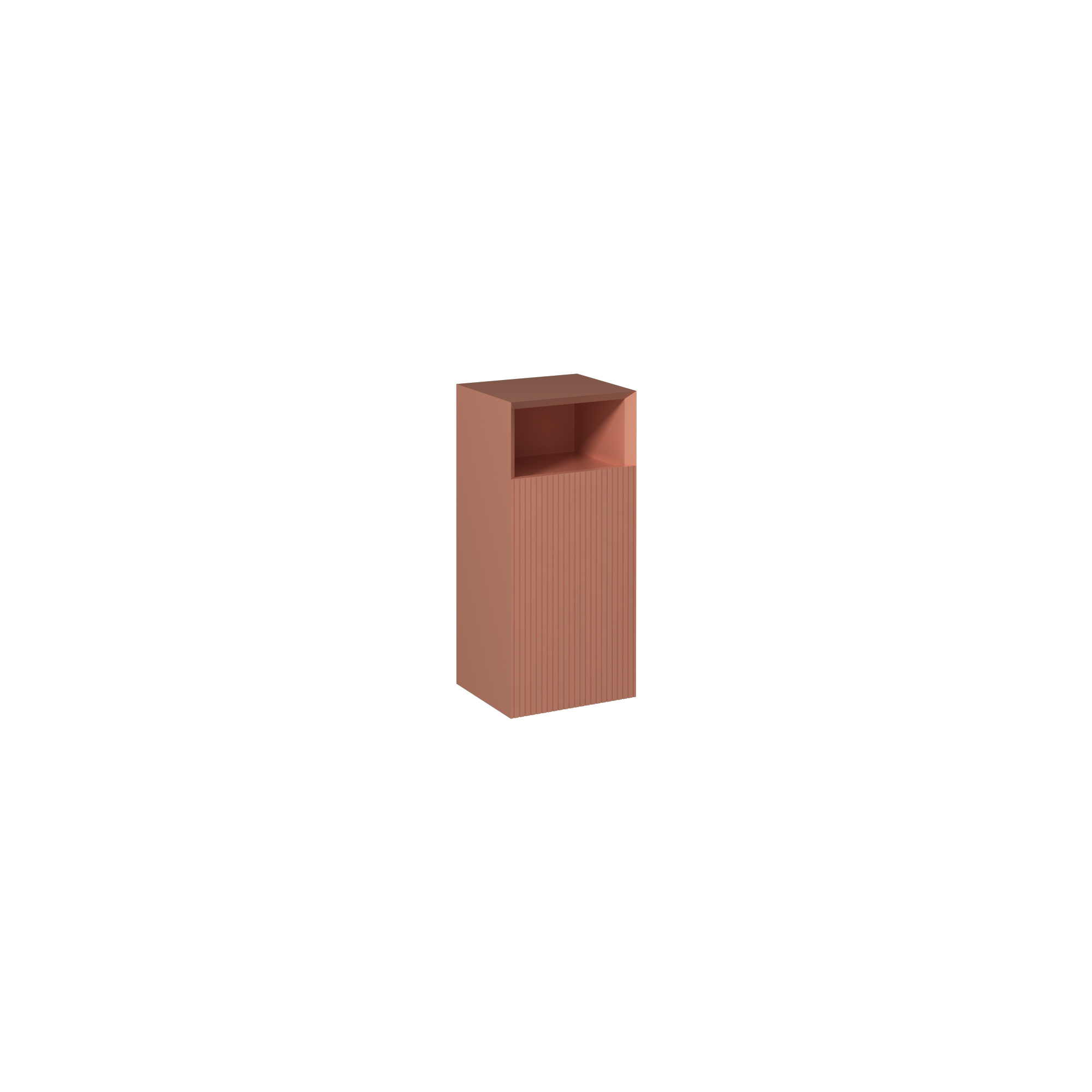 Infinity Washbasin Cabinet Dark Salmon, with Salmon Washbasin 51"