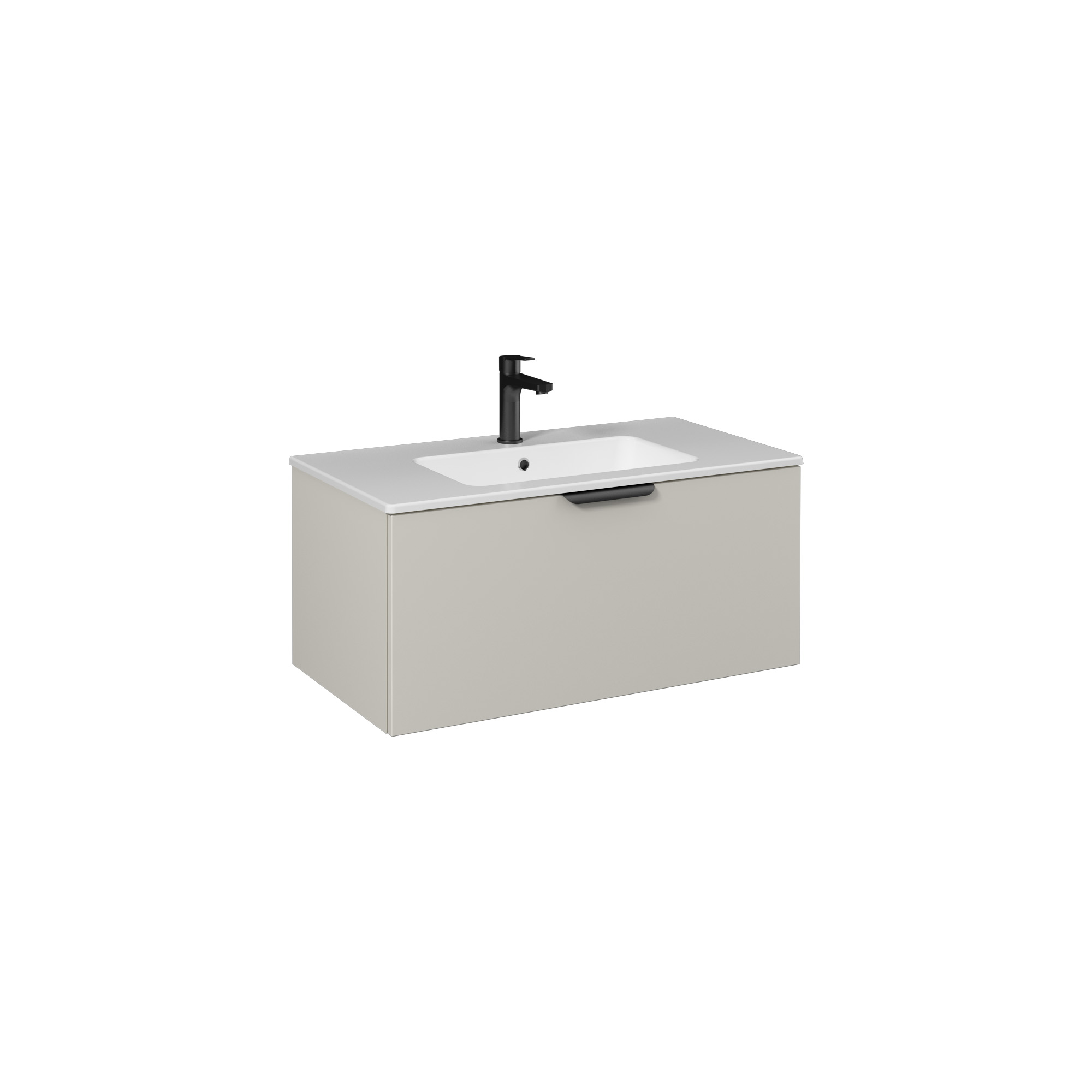 Liv Washbasin Cabinet, Light Beige 35"