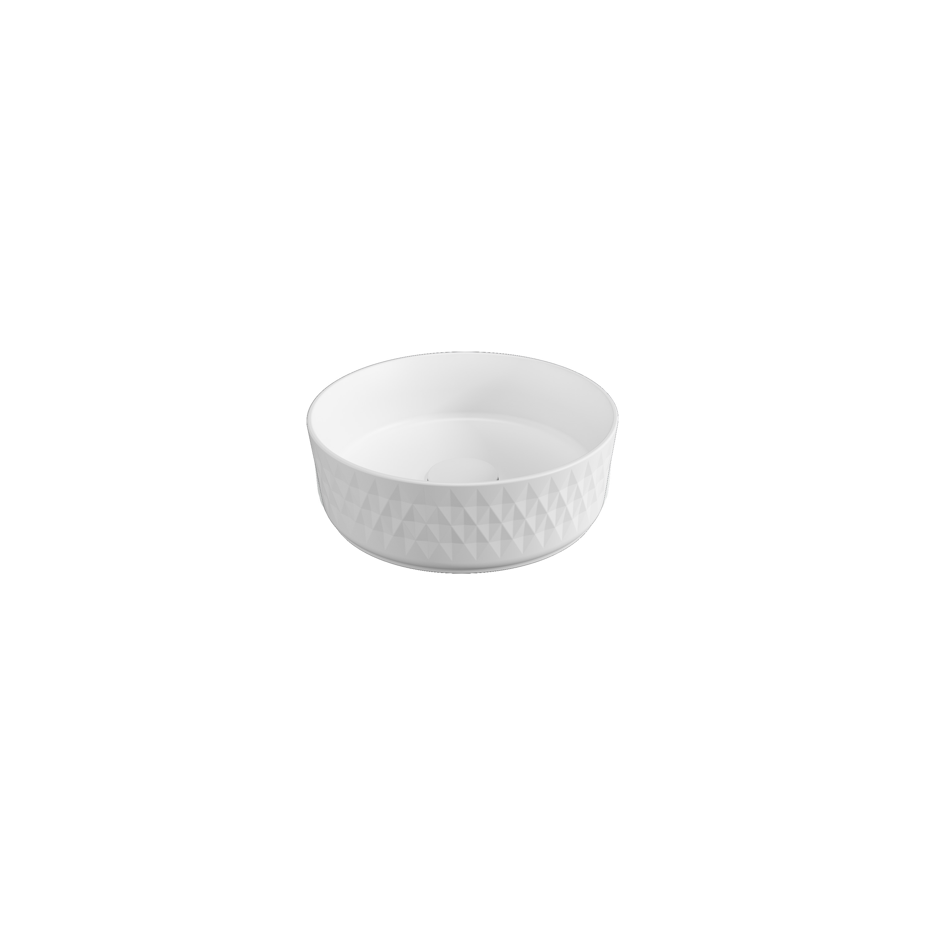 Rombo Countertop Washbasin Matte White 14"