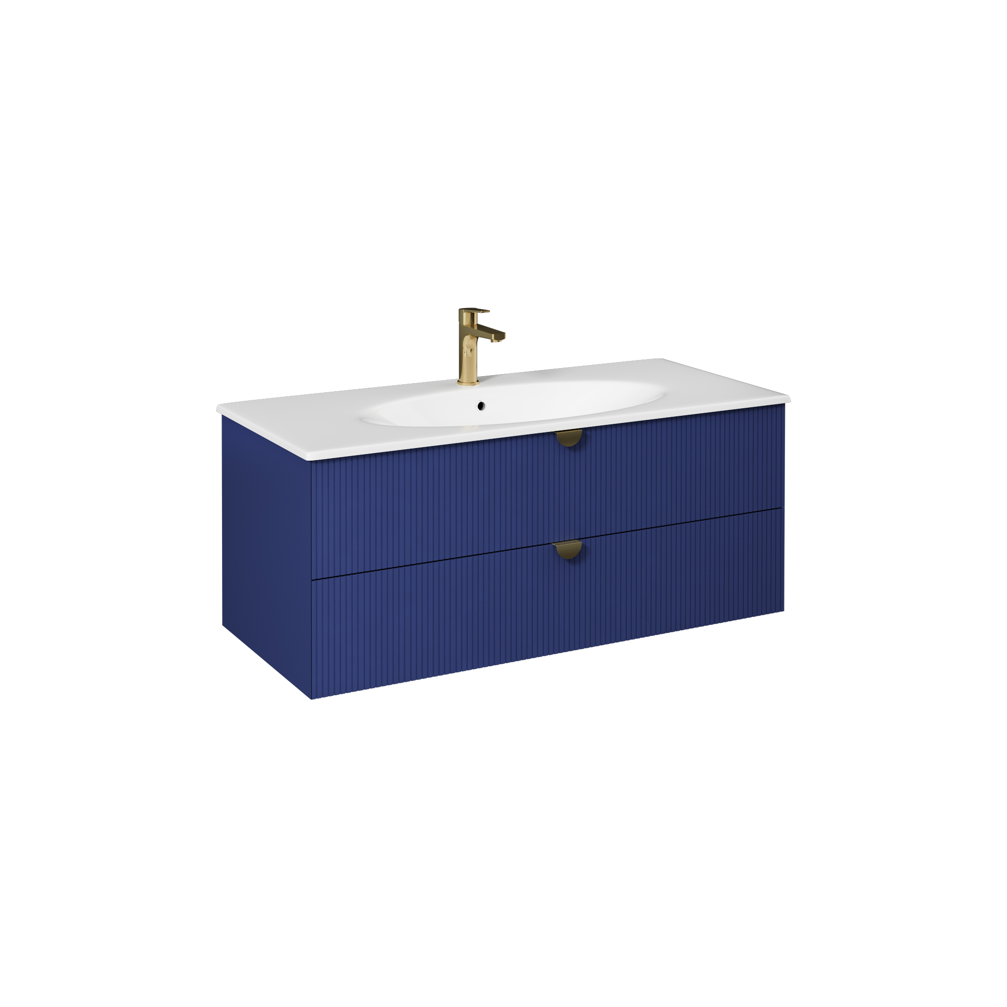 Infinity Washbasin Cabinet Dark Salmon, with Salmon Washbasin 51"