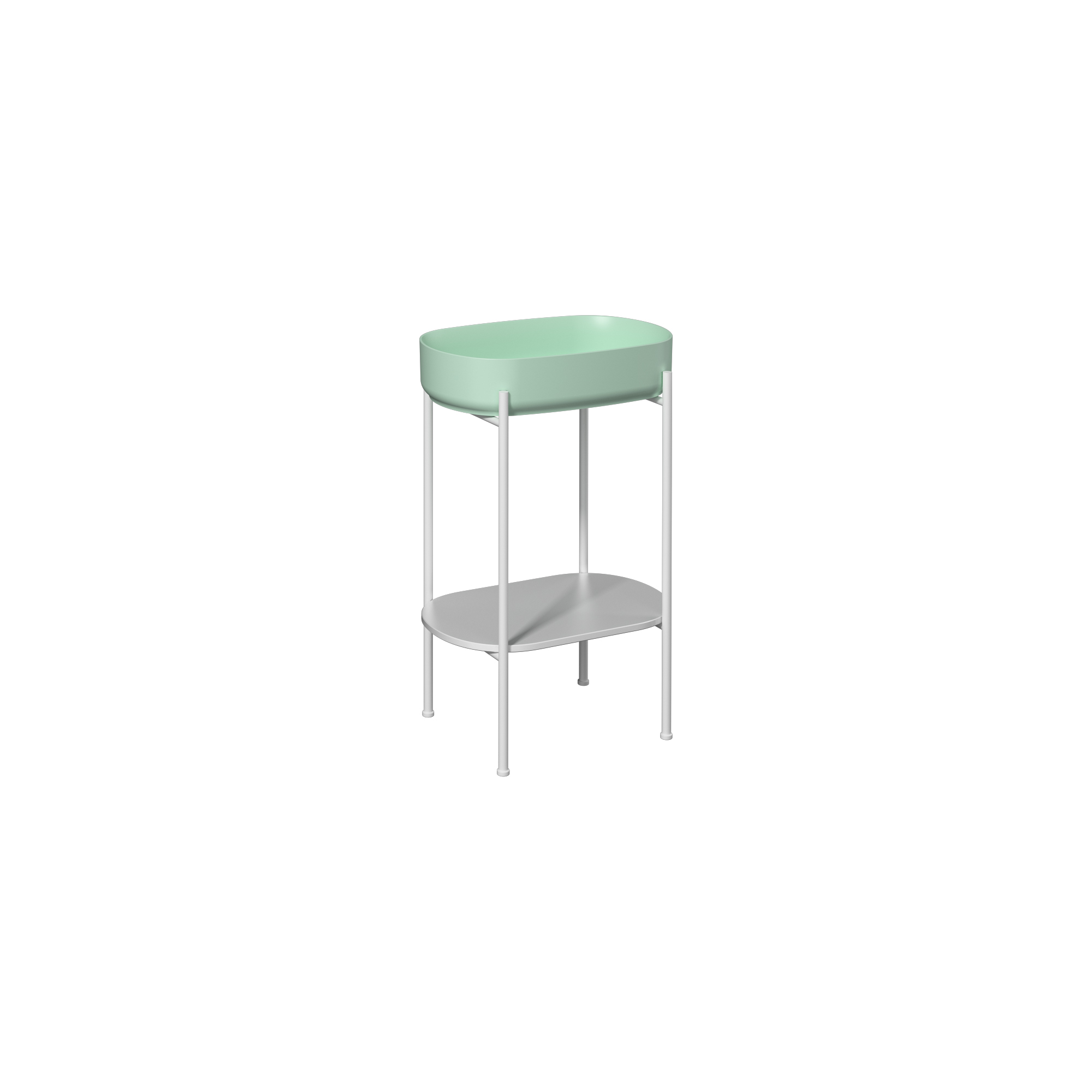 Puno Washbasin Unit White, Mint washbasin 22"
