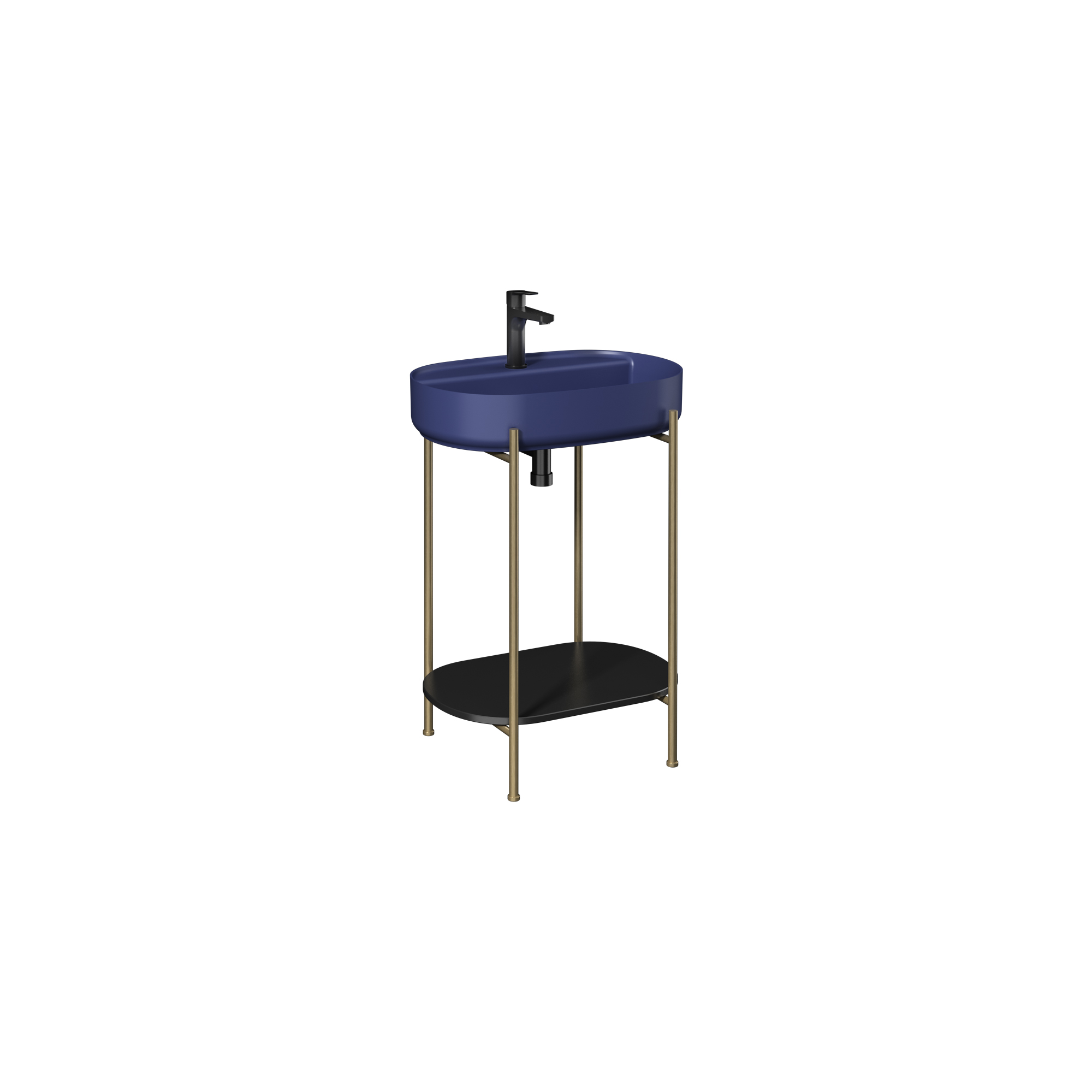 Puno Washbasin Cabinet, With ISVEA Blue Washbasin 24"