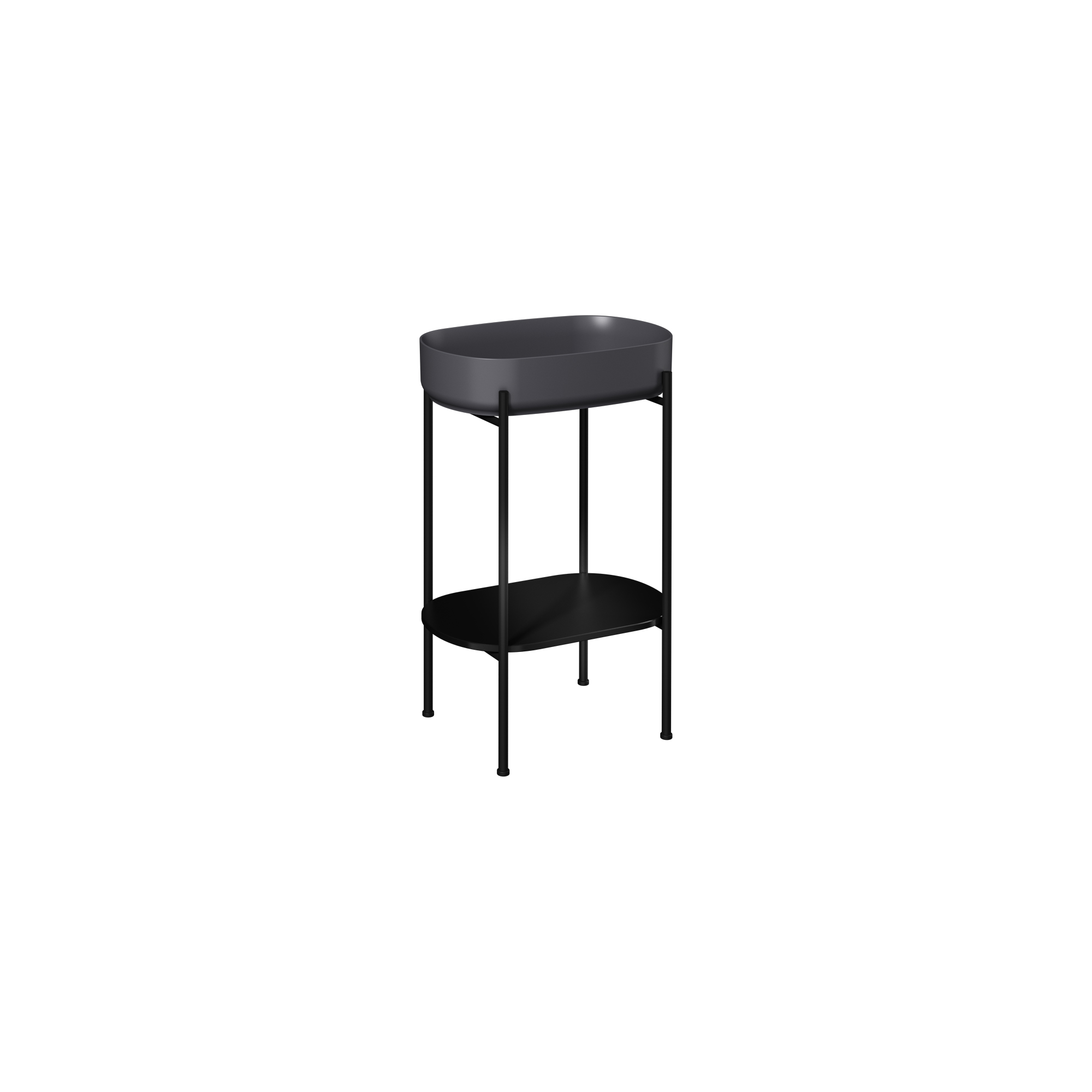 Puno Washbasin Unit Black, (Anthracite washbasin) 22"