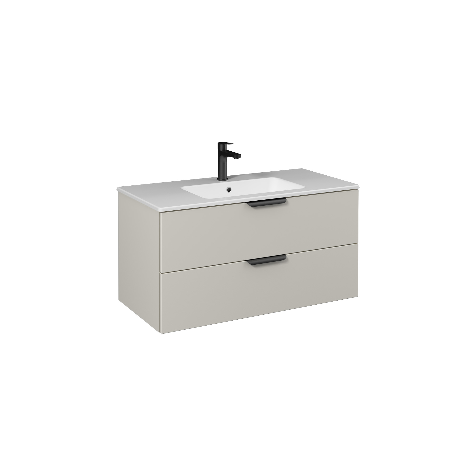 Liv Washbasin Cabinet, Light Beige 39" Double