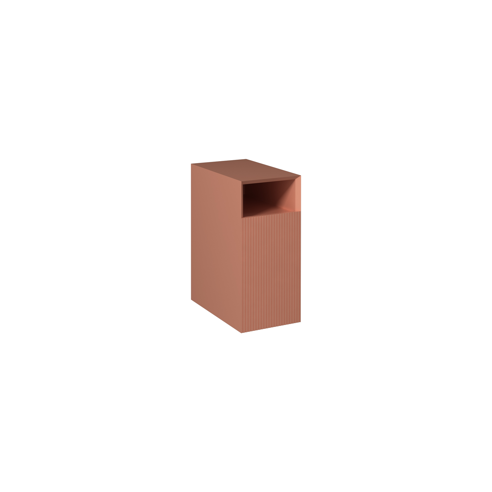 Infinity Washbasin Cabinet Dark Salmon, with Salmon Washbasin 51"