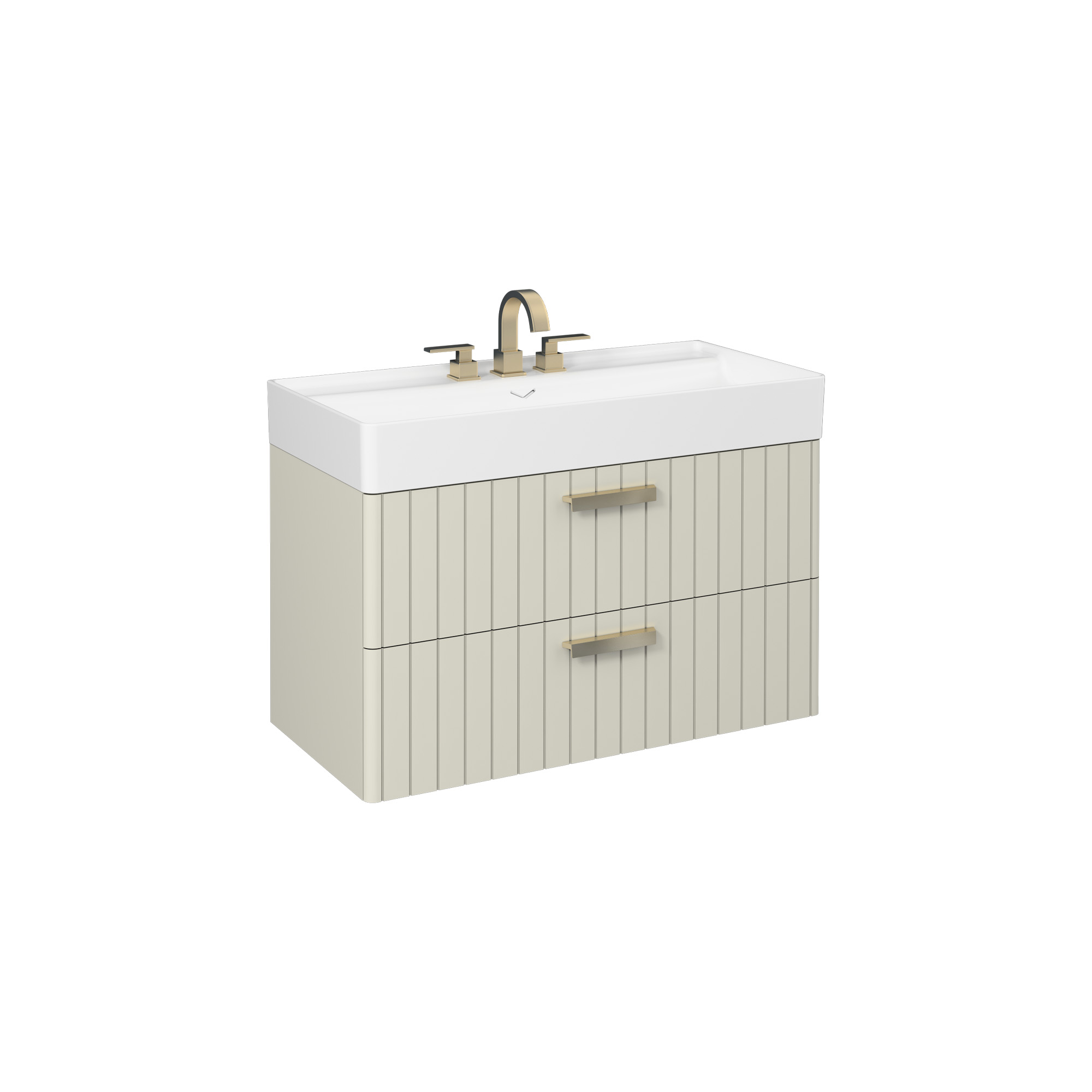 Vea Washbasin Cabinet, Stone Grey 39"