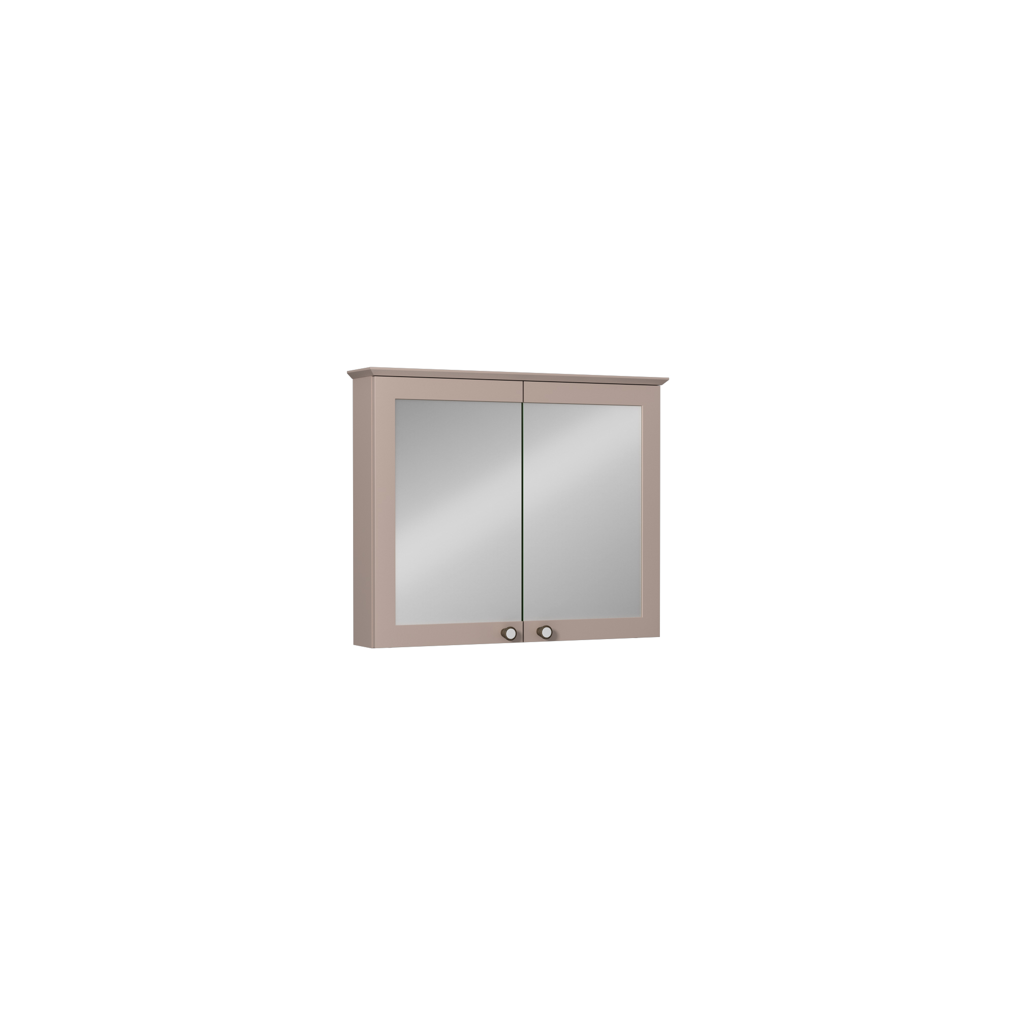 Siento 80 cm Mirror Cabinet, Thermoform Cashmere