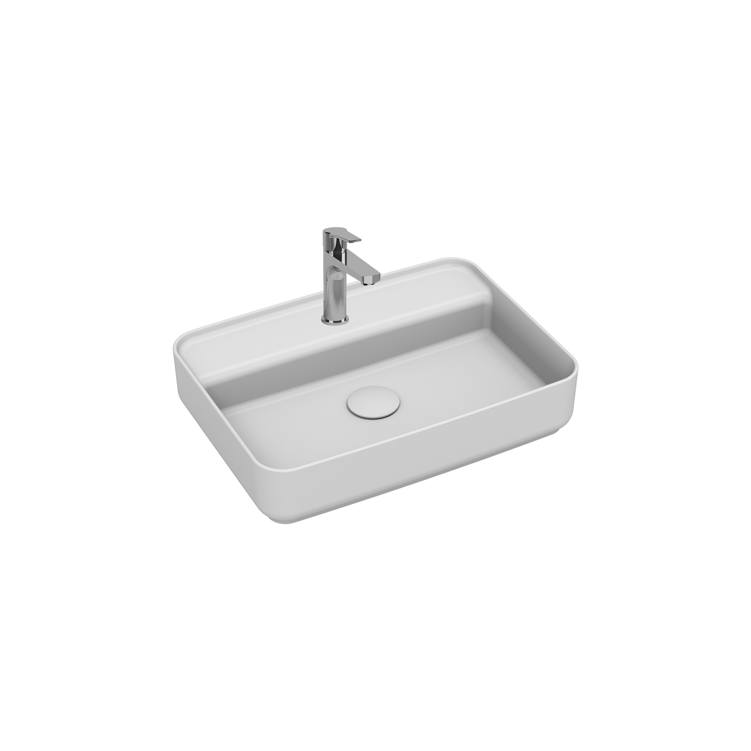 Infinity Countertop Washbasin 22’’ Matte White