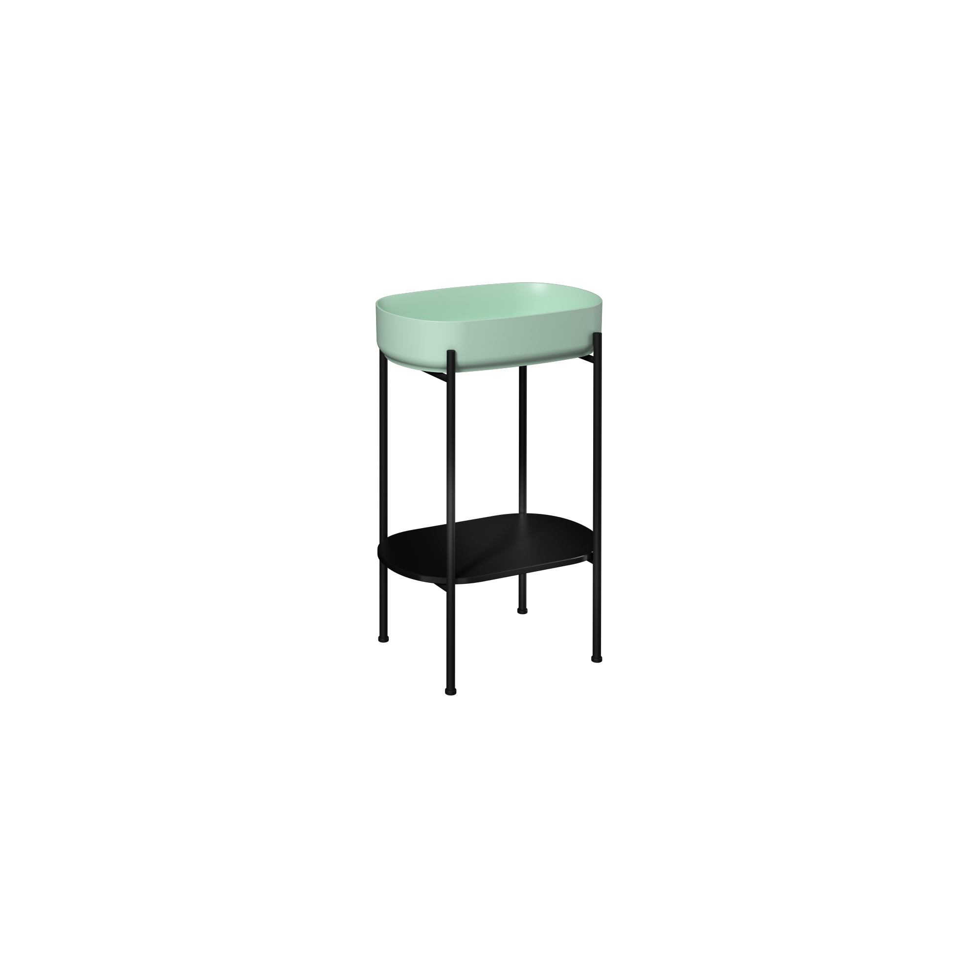 Puno Washbasin Unit Black, (Mint washbasin) 22"