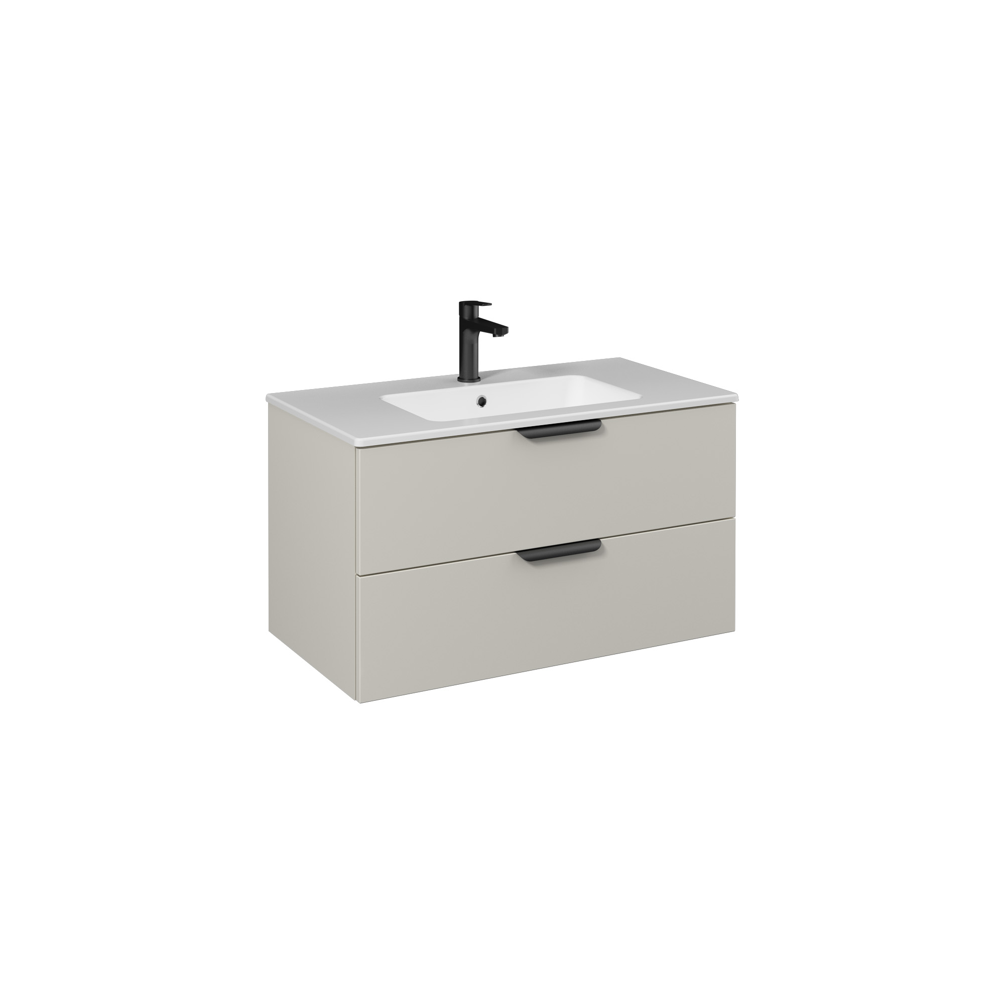 Liv Washbasin Cabinet, Light Beige 35"