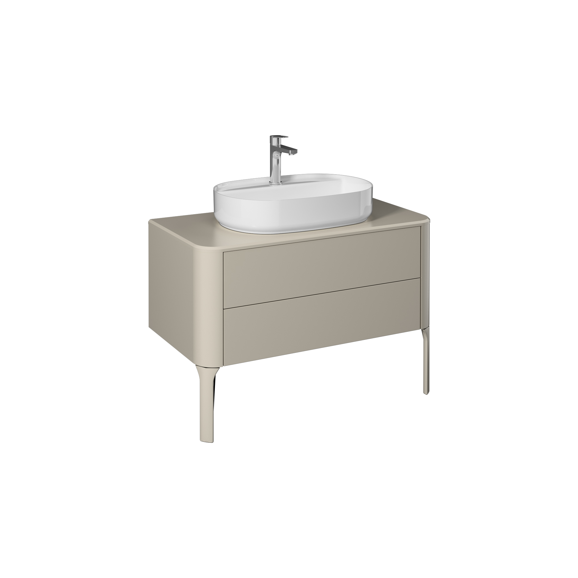 Sogno Washbasin Cabinet, Sand Beige 39"