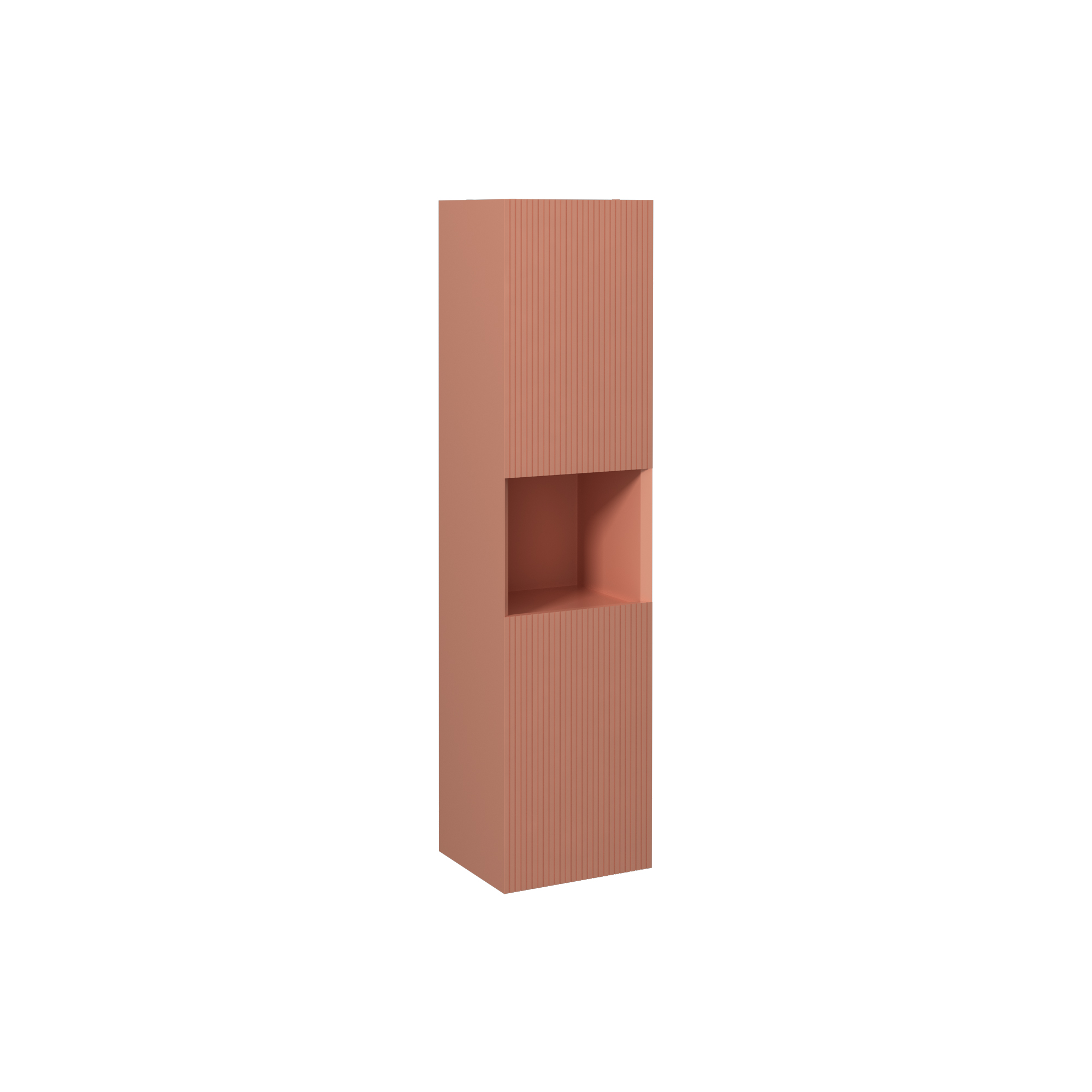 Infinity Washbasin Cabinet Dark Salmon, with Salmon Washbasin 51"